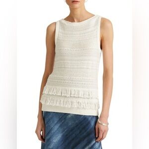 Ralph Lauren White Sleeveless Sweater